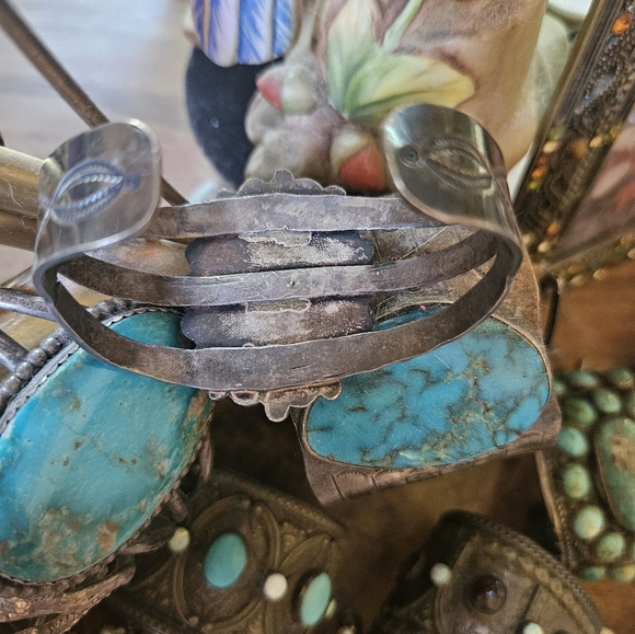 NATIVE AMERICAN STERLING AGATE BRACELET